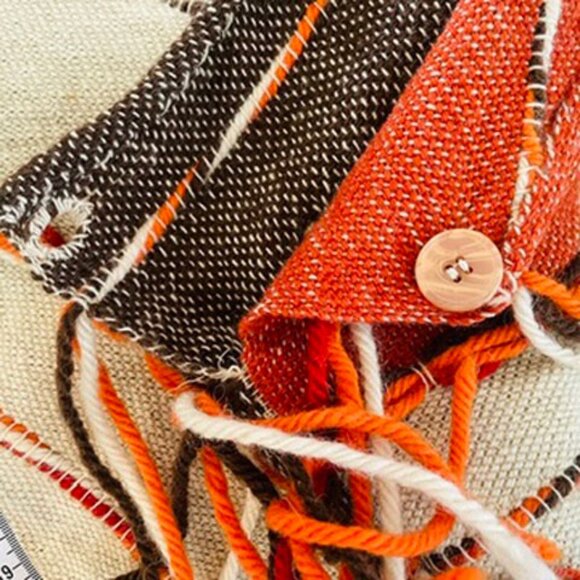 Hand Knit Heavy Wool Fringed Cape Poncho Boho - Picture 10 of 14